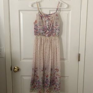 Vintage floral midi dress